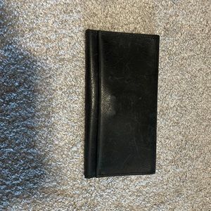 Black leather wallet